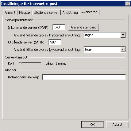 POP/IMAP settings hosted exchange